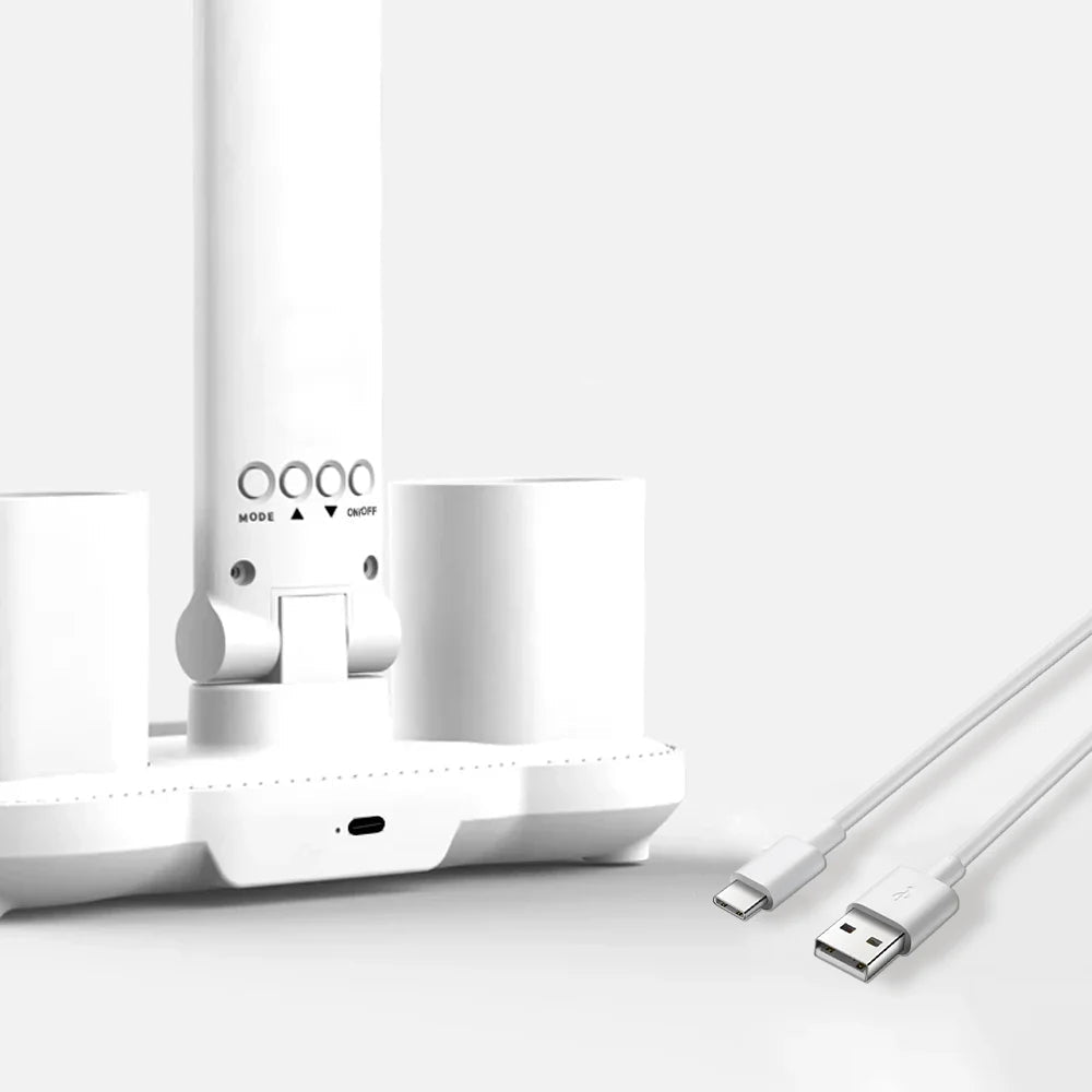 Lampe de Bureau Double avec Ventilateur Intégré