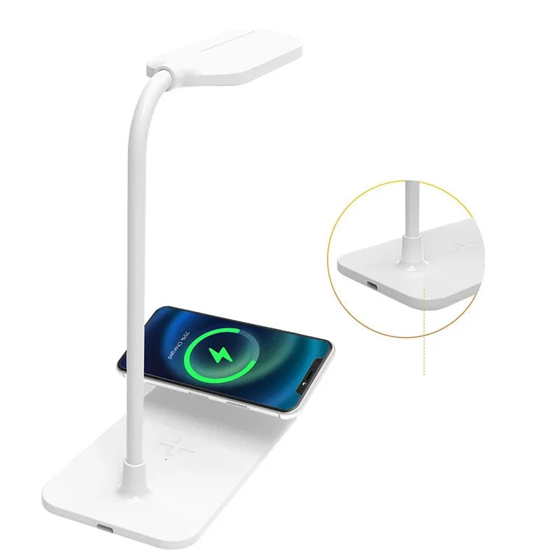 Lampe de bureau LED avec Chargeur Sans Fil